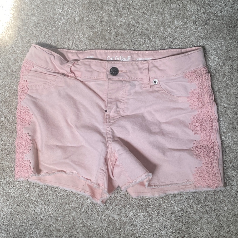 Cat & Jack pink denim shorts